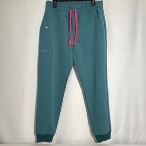 FIGS Technical Collection Teal Green Jogger Scrub Pants Women's MEDIUM